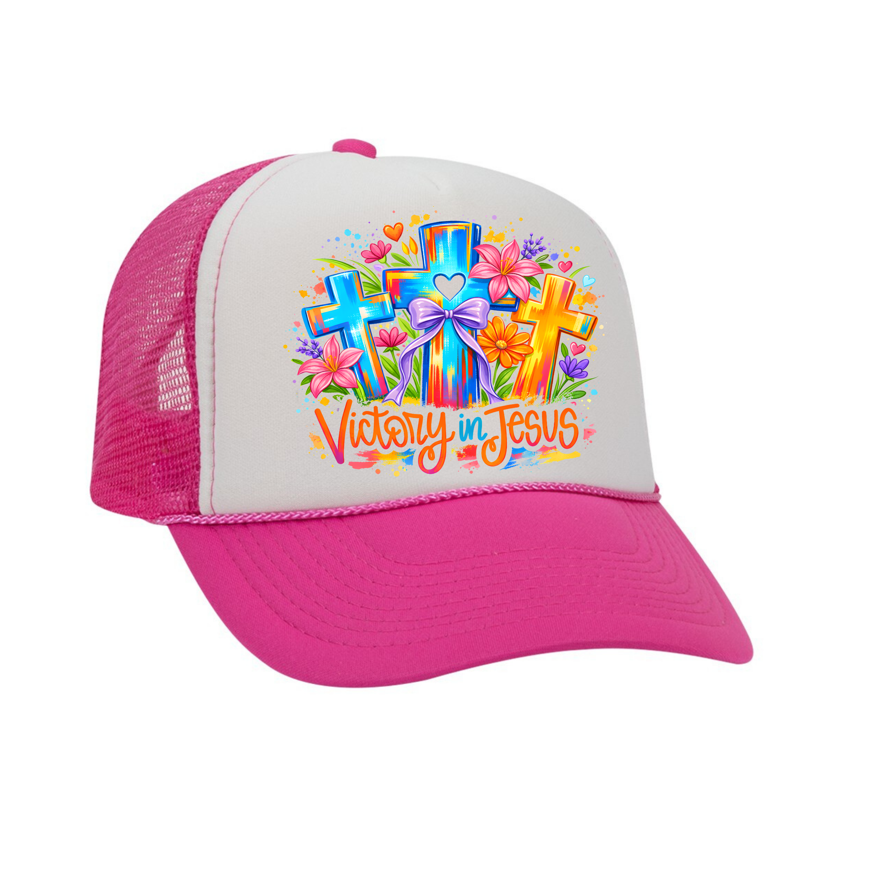 "Victory In Jesus" Snapback Trucker Hat