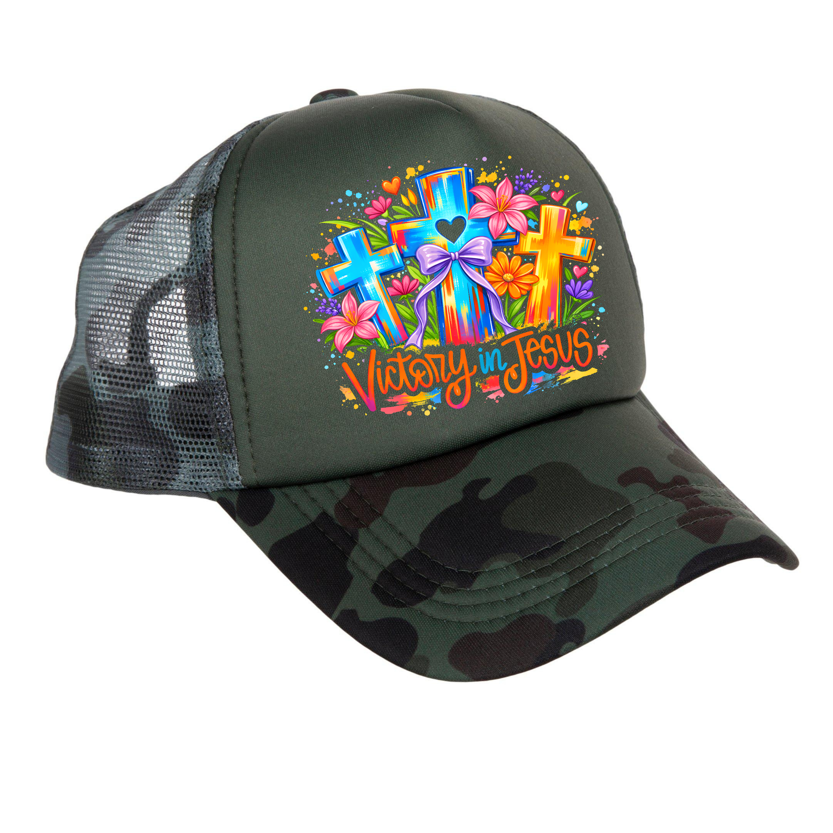 "Victory In Jesus" Snapback Trucker Hat